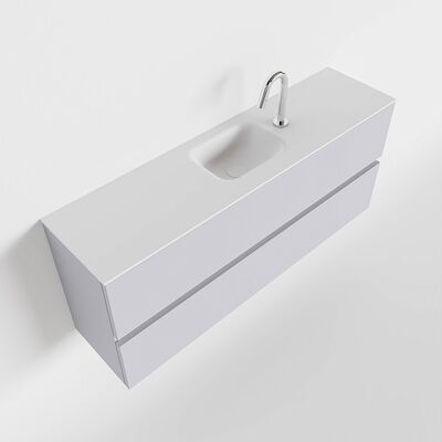 MONDIAZ ADA 120cm toiletmeubel cale. LEX wastafel talc midden 1 kraangat