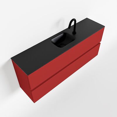 MONDIAZ ADA 120cm toiletmeubel fire. LEX wastafel urban midden 1 kraangat