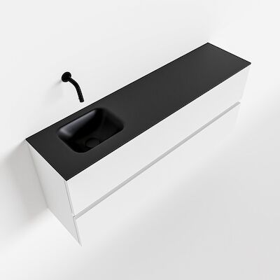 MONDIAZ ADA 120cm toiletmeubel talc. LEX wastafel urban links zonder kraangat