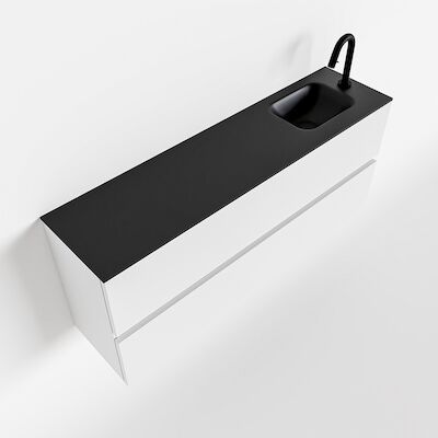 MONDIAZ ADA 120cm toiletmeubel talc. LEX wastafel urban rechts 1 kraangat
