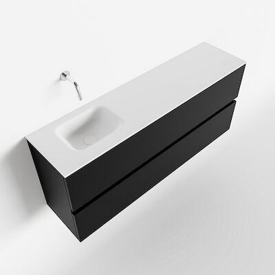 MONDIAZ ADA 120cm toiletmeubel urban. LEX wastafel talc links zonder kraangat