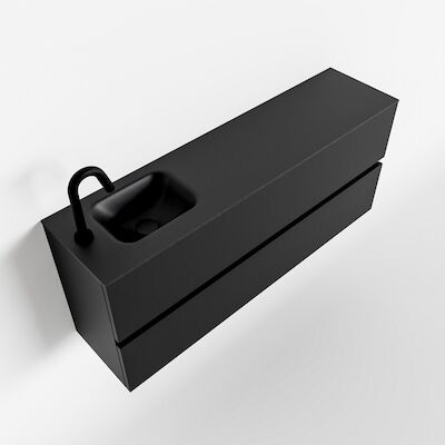MONDIAZ ADA 120cm toiletmeubel urban. LEX wastafel urban links 1 kraangat