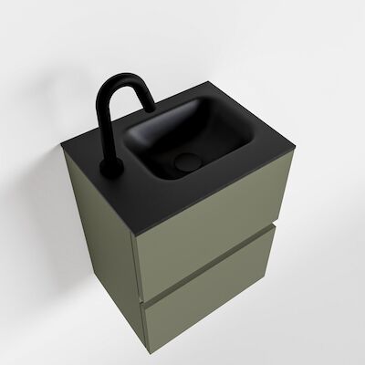 MONDIAZ ADA 40cm toiletmeubel army. LEX wastafel urban links 1 kraangat