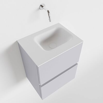 MONDIAZ ADA 40cm toiletmeubel cale. LEX wastafel talc links zonder kraangat