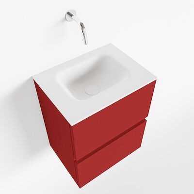 MONDIAZ ADA 40cm toiletmeubel fire. LEX wastafel talc midden zonder kraangat