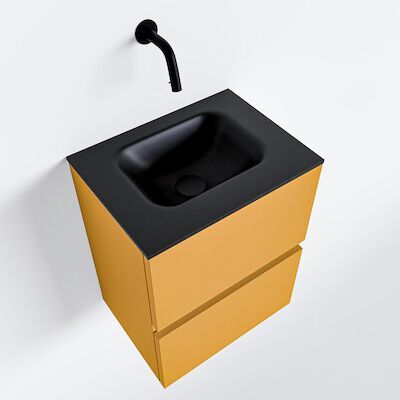 MONDIAZ ADA 40cm toiletmeubel ocher. LEX wastafel urban midden zonder kraangat