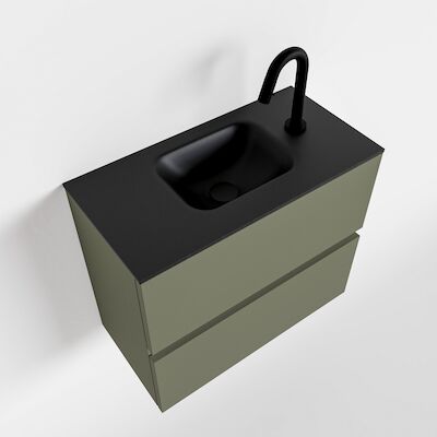 MONDIAZ ADA 60cm toiletmeubel army. LEX wastafel urban midden 1 kraangat