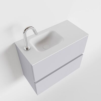 MONDIAZ ADA 60cm toiletmeubel cale. LEX wastafel talc links 1 kraangat