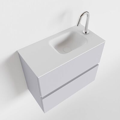 MONDIAZ ADA 60cm toiletmeubel cale. LEX wastafel talc rechts 1 kraangat