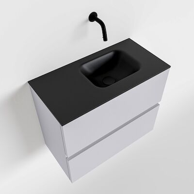 MONDIAZ ADA 60cm toiletmeubel cale. LEX wastafel urban rechts zonder kraangat