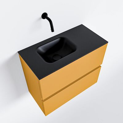 MONDIAZ ADA 60cm toiletmeubel ocher. LEX wastafel urban links zonder kraangat
