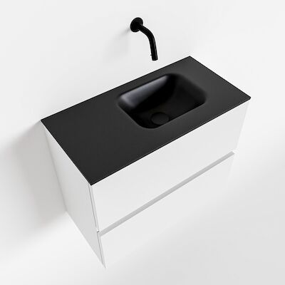 MONDIAZ ADA 60cm toiletmeubel talc. LEX wastafel urban rechts zonder kraangat