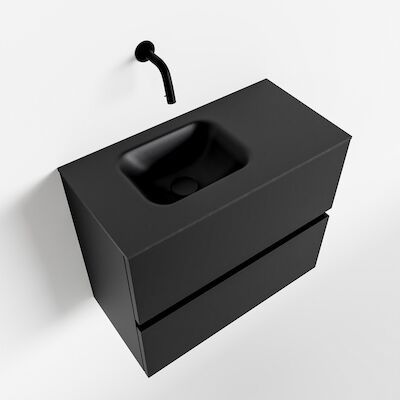 MONDIAZ ADA 60cm toiletmeubel urban. LEX wastafel urban links zonder kraangat