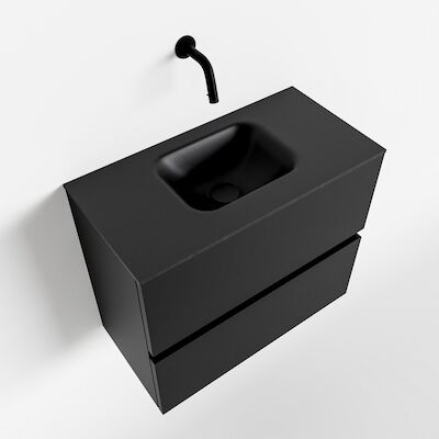 MONDIAZ ADA 60cm toiletmeubel urban. LEX wastafel urban midden zonder kraangat