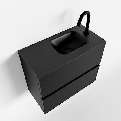 MONDIAZ ADA 60cm toiletmeubel urban. LEX wastafel urban rechts 1 kraangat