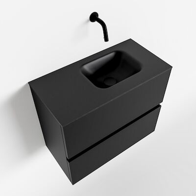 MONDIAZ ADA 60cm toiletmeubel urban. LEX wastafel urban rechts zonder kraangat