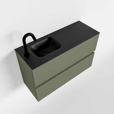 MONDIAZ ADA 80cm toiletmeubel army. LEX wastafel urban links 1 kraangat