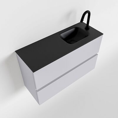 MONDIAZ ADA 80cm toiletmeubel cale. LEX wastafel urban rechts 1 kraangat