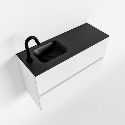 MONDIAZ ADA 80cm toiletmeubel talc. LEX wastafel urban links 1 kraangat
