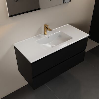 MONDIAZ AIVY 100cm badmeubel Urban, wastafel glanzend wit keramiek midden 1 kraangat (M60102 – AI-M100URMI)