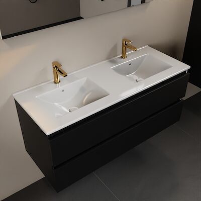 MONDIAZ AIVY 120cm badmeubel Urban, wastafel glanzend wit keramiek dubbel 2 kraangaten (M60104 – AI-M120URDU)