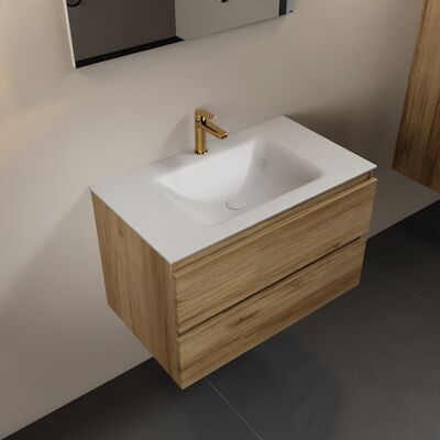 MONDIAZ AIVY 80cm badmeubel Chai, wastafel Talc solid surface midden 1 kraangat (AI-351171TALC-SI – AI-M80CHMI)