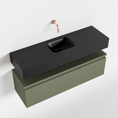 MONDIAZ ANDOR 100cm toiletmeubel army. LEX 100cm wastafel urban midden geen kraangat