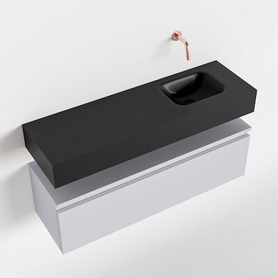 MONDIAZ ANDOR 100cm toiletmeubel cale. LEX 100cm wastafel urban rechts geen kraangat
