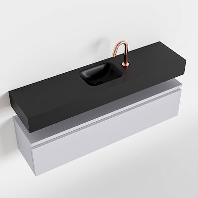 MONDIAZ ANDOR 120cm toiletmeubel cale. LEX 120cm wastafel urban midden 1 kraangat