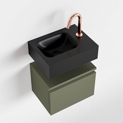 MONDIAZ ANDOR 40cm toiletmeubel army. LEX 40cm wastafel urban links 1 kraangat