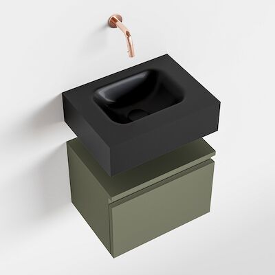MONDIAZ ANDOR 40cm toiletmeubel army. LEX 40cm wastafel urban midden geen kraangat
