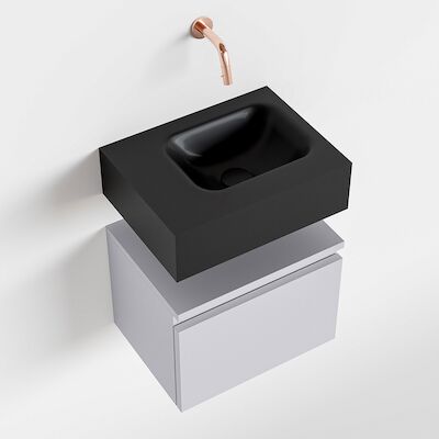 MONDIAZ ANDOR 40cm toiletmeubel cale. LEX 40cm wastafel urban rechts geen kraangat