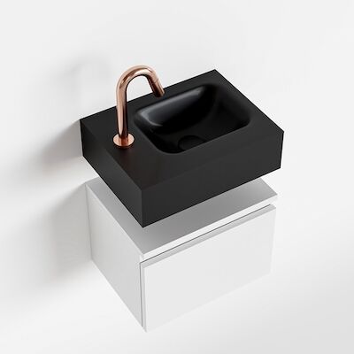 MONDIAZ ANDOR 40cm toiletmeubel talc. LEX 40cm wastafel urban rechts geen kraangat
