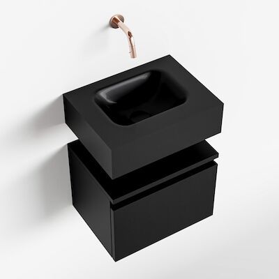 MONDIAZ ANDOR 40cm toiletmeubel urban. LEX 40cm wastafel urban midden geen kraangat