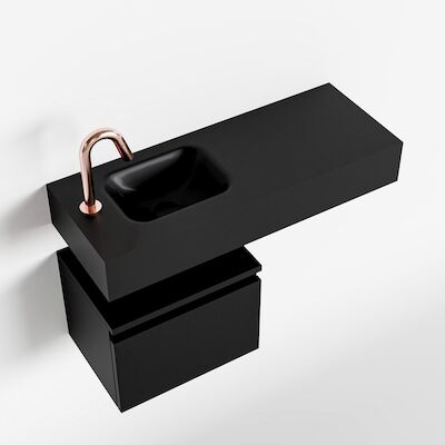 MONDIAZ ANDOR 40cm toiletmeubel urban. LEX 80cm wastafel urban links 1 kraangat