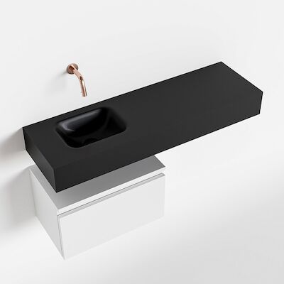 MONDIAZ ANDOR 50cm toiletmeubel talc. LEX 100cm wastafel urban links geen kraangat
