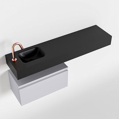 MONDIAZ ANDOR 60cm toiletmeubel cale. LEX 120cm wastafel urban links 1 kraangat
