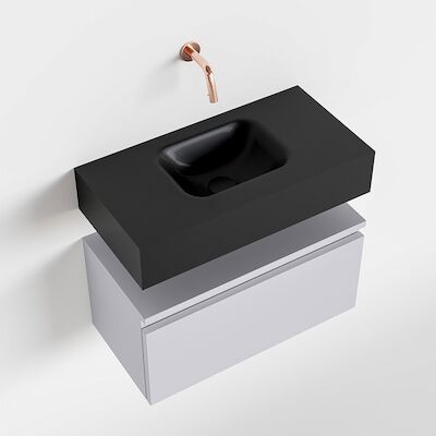 MONDIAZ ANDOR 60cm toiletmeubel cale. LEX 60cm wastafel urban midden geen kraangat