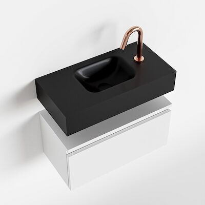MONDIAZ ANDOR 60cm toiletmeubel talc. LEX 60cm wastafel urban midden 1 kraangat