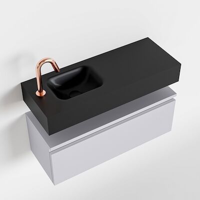 MONDIAZ ANDOR 80cm toiletmeubel cale. LEX 80cm wastafel urban links 1 kraangat