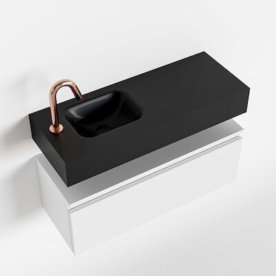 MONDIAZ ANDOR 80cm toiletmeubel talc. LEX 80cm wastafel urban links 1 kraangat