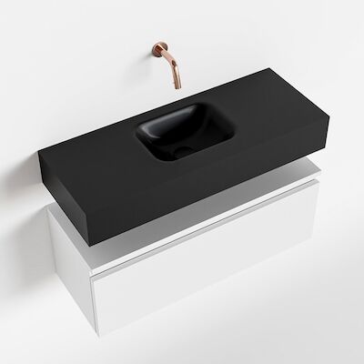 MONDIAZ ANDOR 80cm toiletmeubel talc. LEX 80cm wastafel urban midden geen kraangat