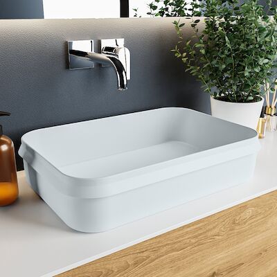 MONDIAZ ARVO Waskom solid surface 55cm kleur Clay / Clay