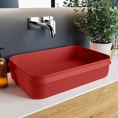 MONDIAZ ARVO Waskom solid surface 55cm kleur Fire / Fire