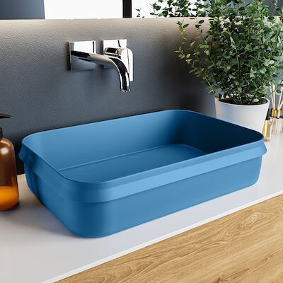 MONDIAZ ARVO Waskom solid surface 55cm kleur Jeans / Jeans