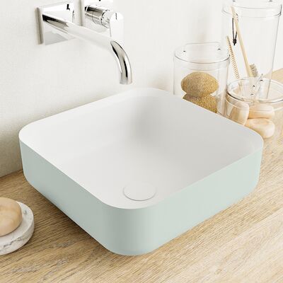 MONDIAZ BINX Waskom solid surface 36cm kleur Greey / Talc