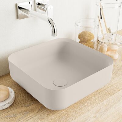 MONDIAZ BINX Waskom solid surface 36cm kleur Linen / Linen