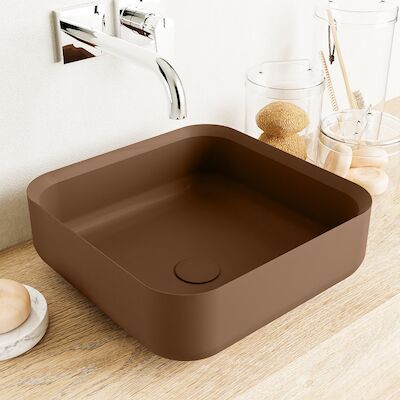 MONDIAZ BINX Waskom solid surface 36cm kleur Rust / Rust