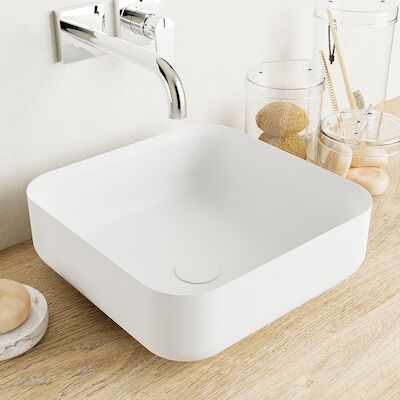 MONDIAZ BINX Waskom solid surface 36cm kleur Talc / Talc