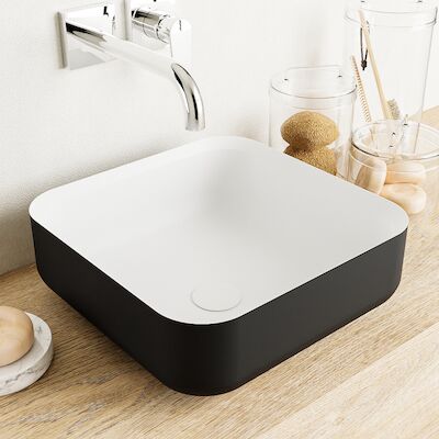 MONDIAZ BINX Waskom solid surface 36cm kleur Urban / Talc